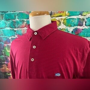 Southern Tide Polo Shirt Striped Mens Size L Classic Fit